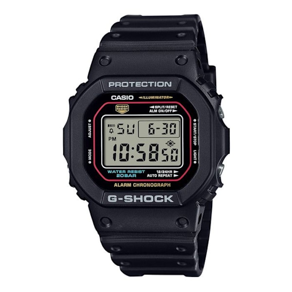 Ur - Casio - DW-5600RL-1ER - Sort Plastik - Vandafvisende 20 bar - Digital Svart