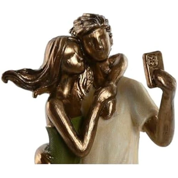 Dekorativ statyett - HOME ESPRIT - S3053721 - Gyllene grön - 8,5 x 12 x 25,5 cm - Flerfärgad Flerfärgad