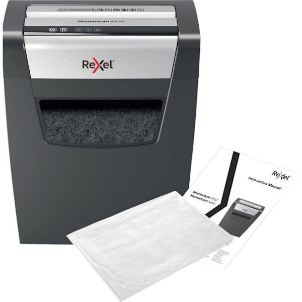 Papirøder - Rexel - Momentum X410 - P4 - 10 ark - 23L - Sort svart