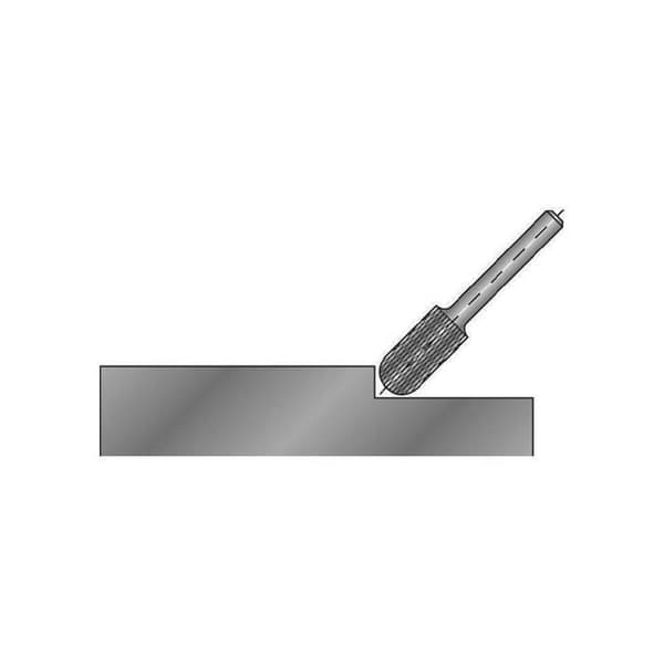 Cylindrisk fraise HM form C 8 mm Ruko