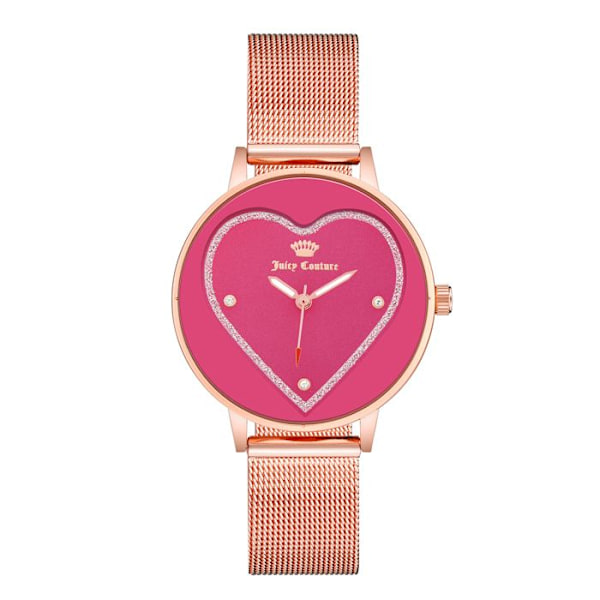 Naisille tarkoitettu kello - Juicy Couture - JC1240HPRG - Ruostumaton teräs - Metalli-kapula 38mm - Analoginen rosa/rosa
