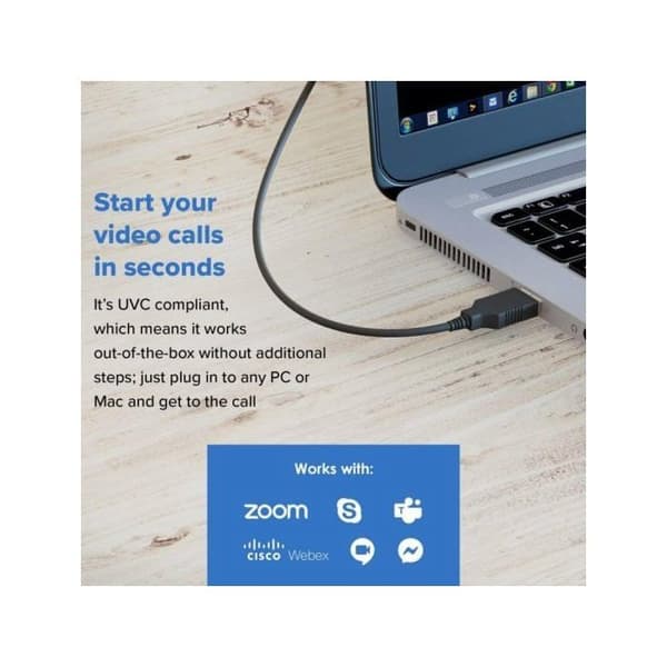 Creative Labs Creative Live! Cam Sync - V3 - Webcam - Farbe - 5 MP - 2560 x 1440 - 1080p, 1440p - Lyd - USB2.0 - YUY2