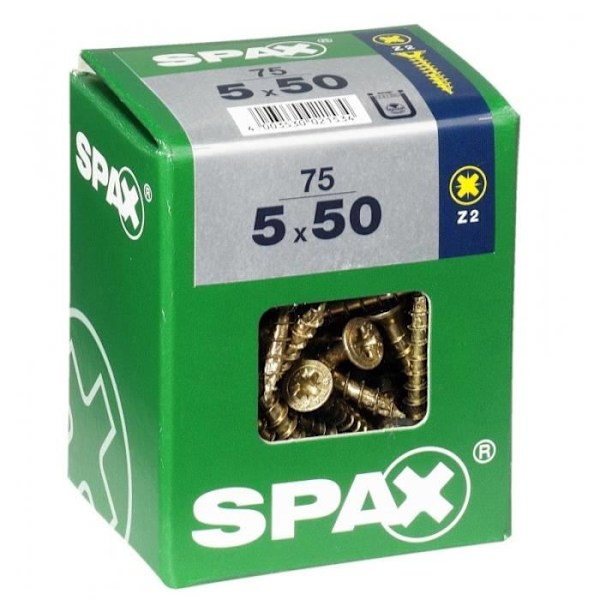 Vis - SPAX - Fältskruv - Stål - Ø 5 mm - Längd 50 mm - Förpackning om 75