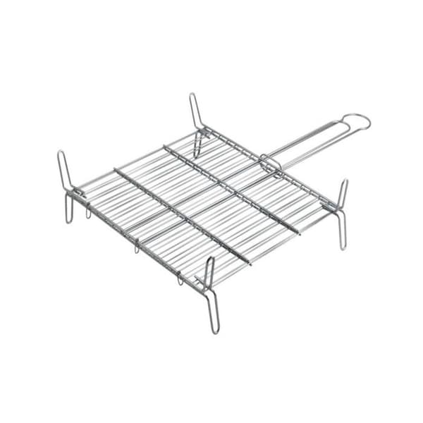 Dubbel grill - Zink - 50x50 cm Grå