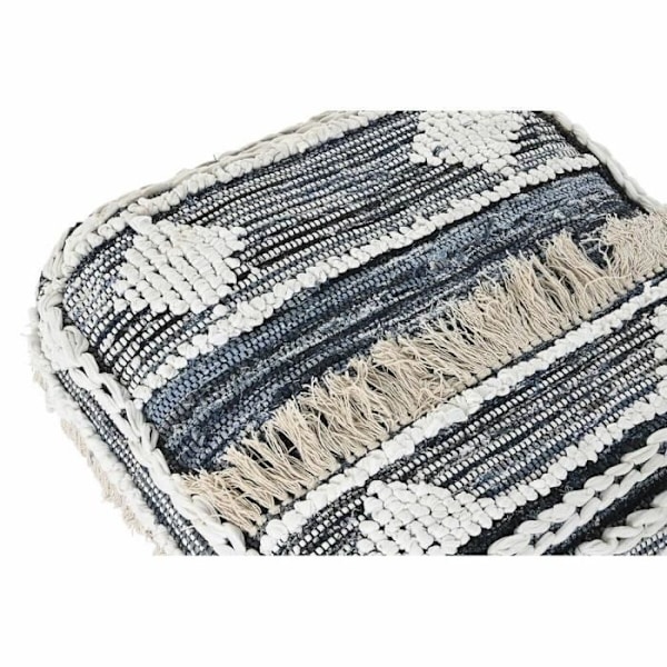 svart randig golvkudde i polyester i bomull (60 x 60 x 25 cm)