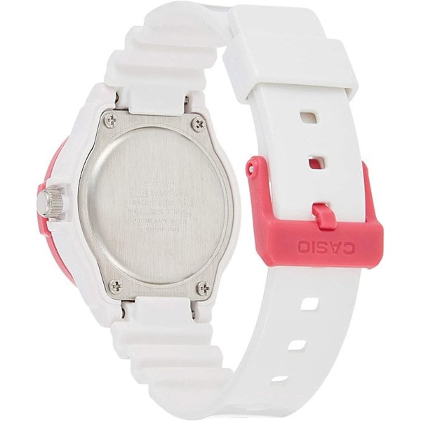 Klocka - CASIO - Basic Child Girl - Resin - Vit och Rosa - 10 ATM Vitt och rosa