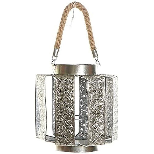 Ljusstake - DKD Home Decor - Silver - Metall - 21 x 21 x 22 cm - Dekorativa föremål Pengar