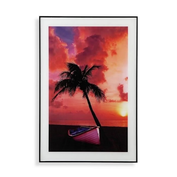 Ramme Glas MDF Træ (2 x 60 x 40 cm)
