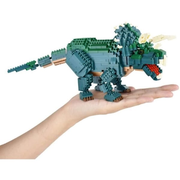 Figurine i mursten - BANDAI - NANOBLOCK - Triceratops Deluxe - 930 dele