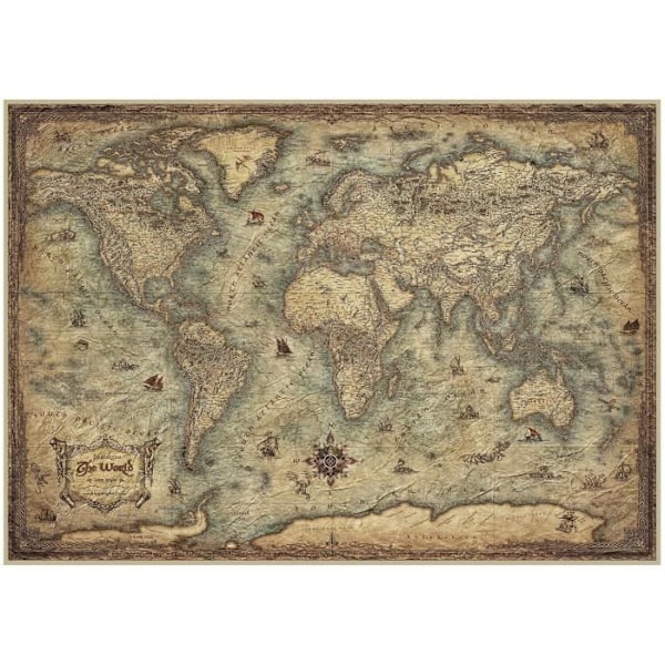 PLANISPHERE Palapeli - 3000 kpl - EDUCA-tuotemerkki - Matkailu ja kartat Flerfärgad