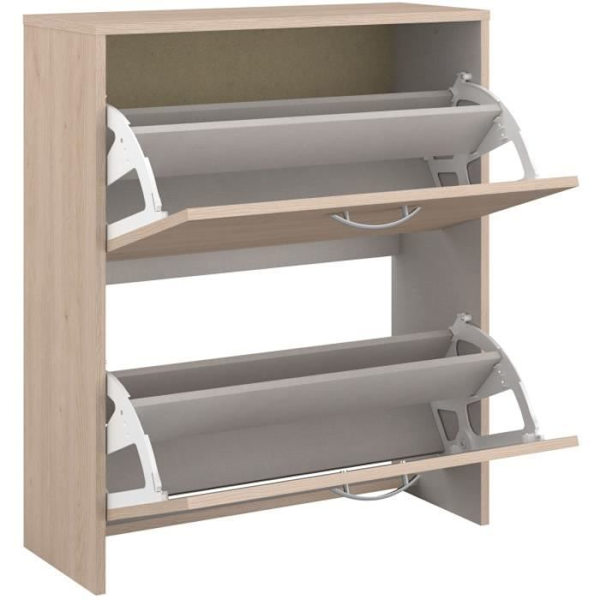 Sko skoletøj med 2 låger - EASY LIFE - Eg - 66,5 x 78,5 x 25,1 - PARISOT Egetræ