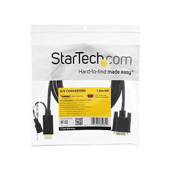HDMI til VGA-adapterkabel - STARTECH.COM - 1,8m - Aktiv - 1920 x 1200 - Han/han