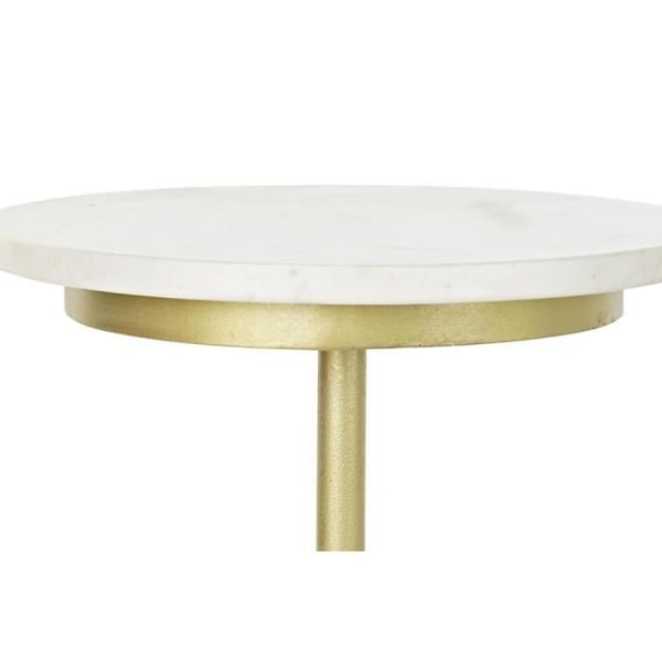sidobord i guldmarmor i metall (45 x 27 x 63 cm)