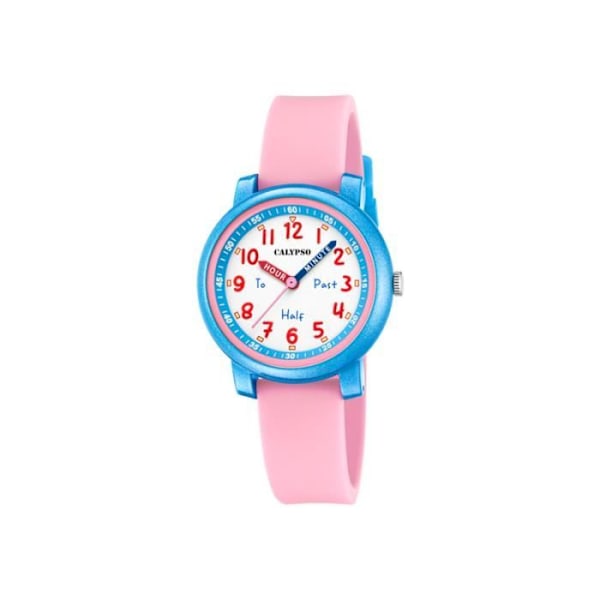 Juniorur - CALYPSO - K5827/2 - Pink Resin - 5 ATM vandtæthed - Quartz urværk Rosa, blå, vit