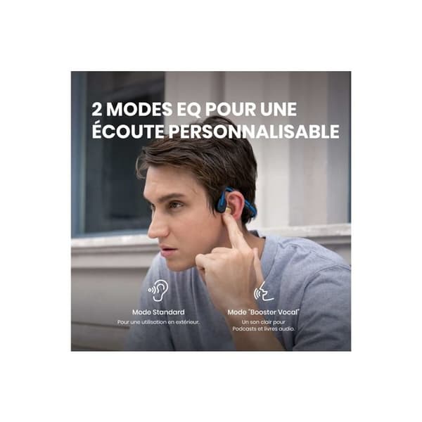 Bone Conduction -kuulokkeet - Shokz - Openmove - Bluetooth - Langaton - Elevation Blue Blå Højde