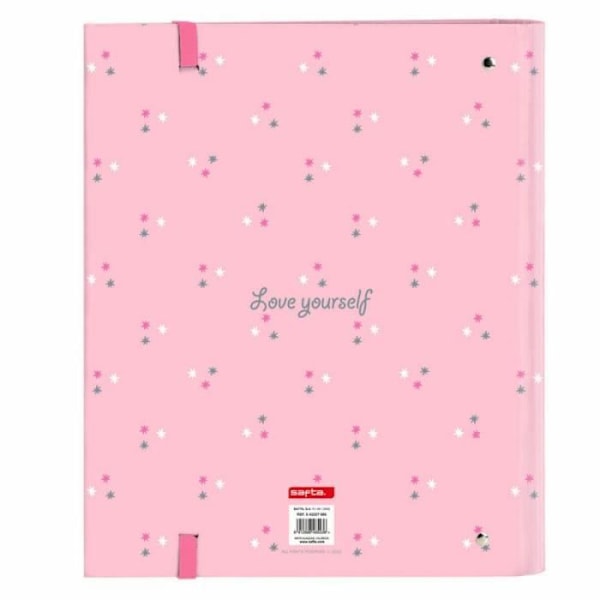Ringpärm - Safta - Älska dig själv - A4 - Rosa - 300D Polyester - 80 g/m² Rosa