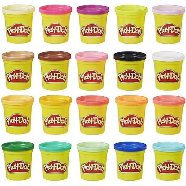 Play-Doh 20 Jars Modeling Compound, Super Colors, 84 g kukin Flerfärgad