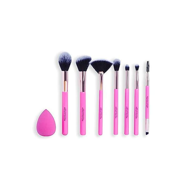 Børstesæt - The Brush Edit - 8 stykker - Rosa - Ideel til makeup Rose