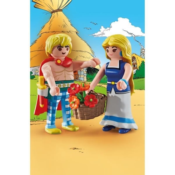 PLAYMOBIL 71544 Tragicomix ja Falbala, Asterixin hahmot, 14 osaa, Sopii yli 5-vuotiaille Flerfärgad