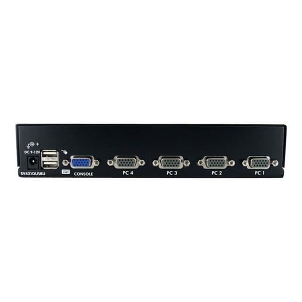 STARTECH KVM Switch 4 Porte VGA USB, Rack Mount og OSD - KVM Switch - 1920x1440 - 4 computer(e) - 1 bruger(e)