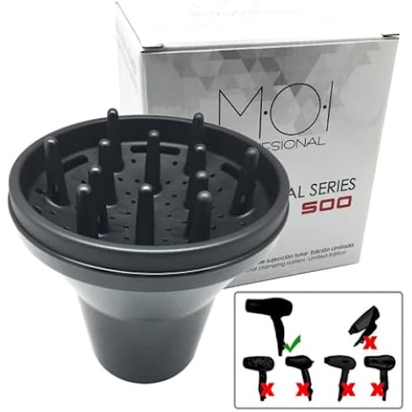 Universelt diffuser - JEG MOISES CAMPO - Curlpro 500 - Total fastgøringssystem - 1 enhed - Sort