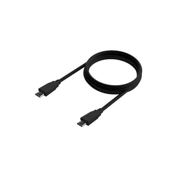 USB-C 3.2 Gen2x2-kabel - AISENS - 20 Gbps - 8K@30Hz - 5A 100W - E-Marker - 0,6 m - Sort - Han til han