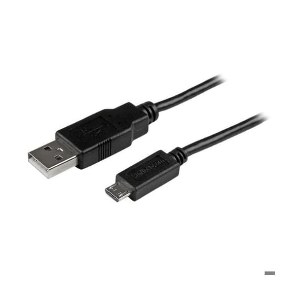 USB A - Micro B ohut matkapuhelimen lataus-/synkronointikaapeli - STARTECH - 15 cm - Musta