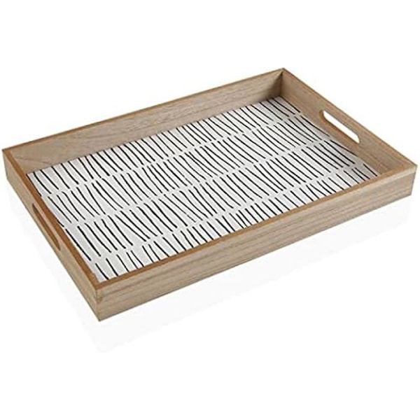 Rektangulär Bandeja - VERSA - NYA LINJER - Plast - 30 x 20 cm - Vit