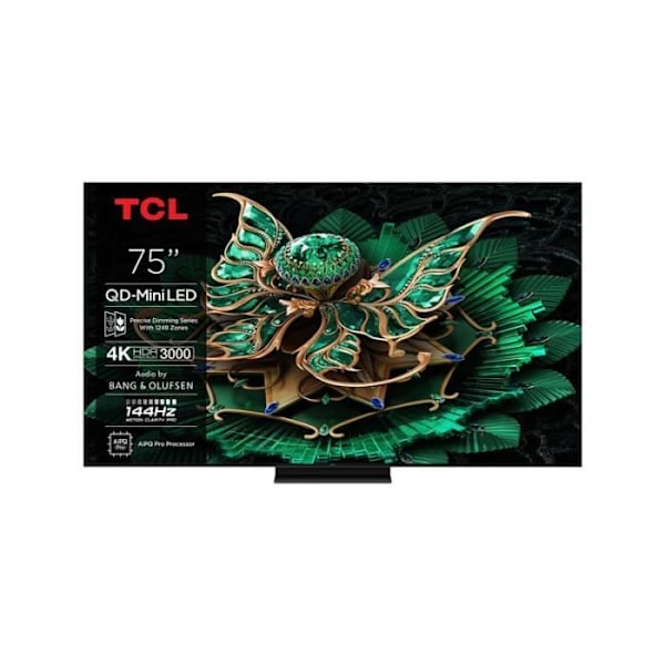 TV QLED - TCL - 75C7K - 75 tuumaa - 4K UHD - Dolby Vision IQ - Wi-Fi