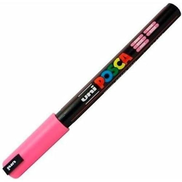 Uni Posca kynä 0,7 mm - UNI-BALL - Hieno kärki - Pyyhimätön Vit, svart, blå, grön, röd, gul, ro