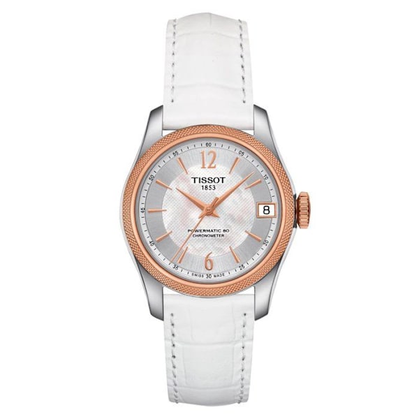 Klocka - Tissot - T108.208.26.117.00 - Pärlemor urtavla - Läderband - 30 mm pärlemor