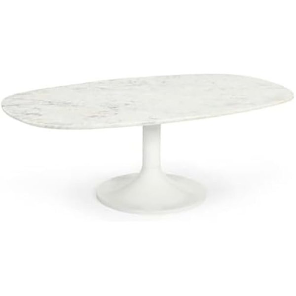 Soffbord - HOME ESPRIT - Rektangulärt - Metall - Marmor - 120 x 70 cm mångfärgad