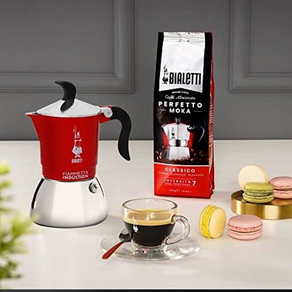 Induktionskaffekande Bialetti Fiammetta - 2 Kopper - Rød - Kompatibel med Alle Varmeplader