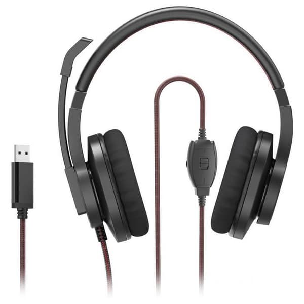 Hovedtelefon med mikrofon - HAMA - HS-USB400 V2 - Stereo - Kablet - Sort