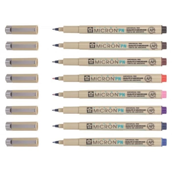 Sakura tuschsæt Pigma Micron PN 8 stk