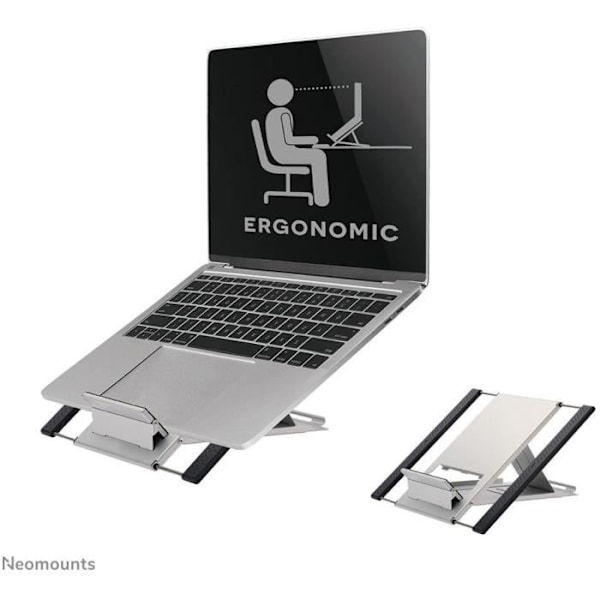 Universal stativ til iPad, tablet og laptop - NEWSTAR NSLS100 - Justerbar - Sølv