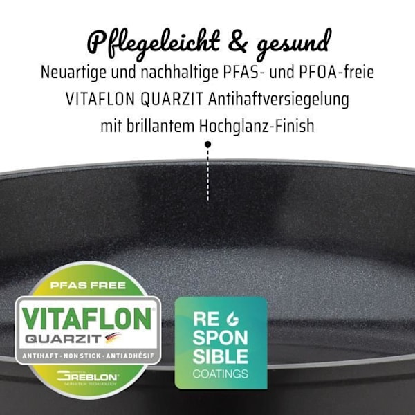 Alumiinivalurautapannu - GSW - NATURAL FIT - 28 cm - 100 % kierrätetty ilman PFAS - Induktiokelpoinen