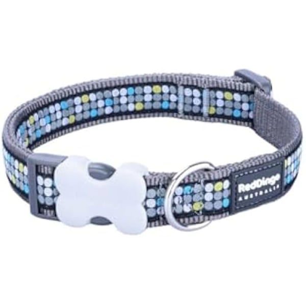 Hundehalsbånd - RØD DINGO - Moderne på Cool - Flerfarvet - 20-32 cm - Grå flerfarvet