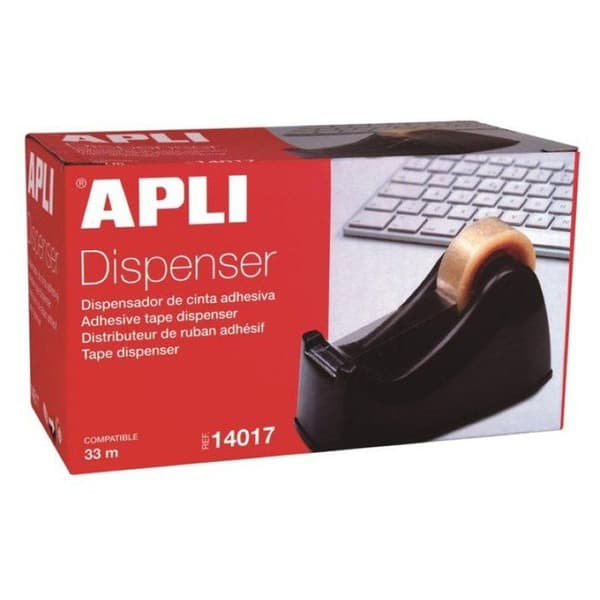 Apli Agipa - Tape dispenser 33 m (lille model) Sort