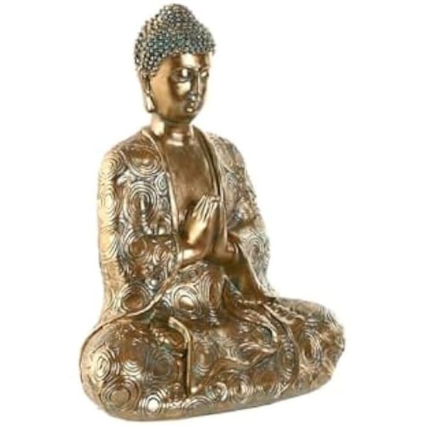Dekorativ figur - HOME ESPRIT - Orientalisk Buddha - Flerfärgad - 20 x 12 x 24,3 cm - Inomhus Flerfärgad