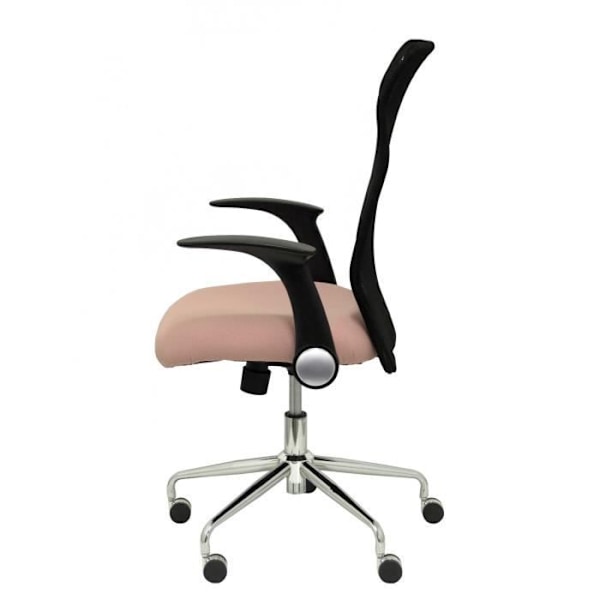 Silla Minaya respaldo malla negro asiento bali rosa pÃ¡lido