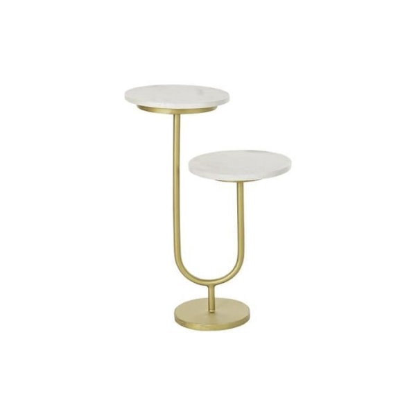 sidobord i guldmarmor i metall (45 x 27 x 63 cm)