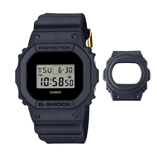 Casio Ur - Mænd - DWE-5657RE-1ER - Vandtæt 20 Atm - Sort Plastrem Svart
