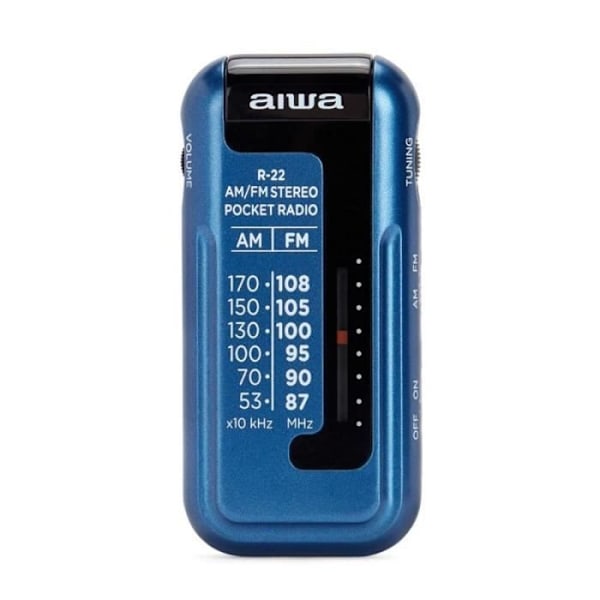 Aiwa R22BL Blå AM/FM Mini transistor radio