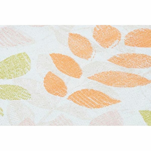 Plantebladstæppe DKD Home Decor beige/flerfärgad