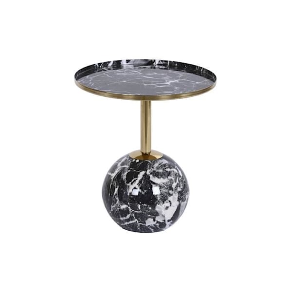 Sidebord - vare hjem - 41 x 41 x 47 cm - Sort guld jern