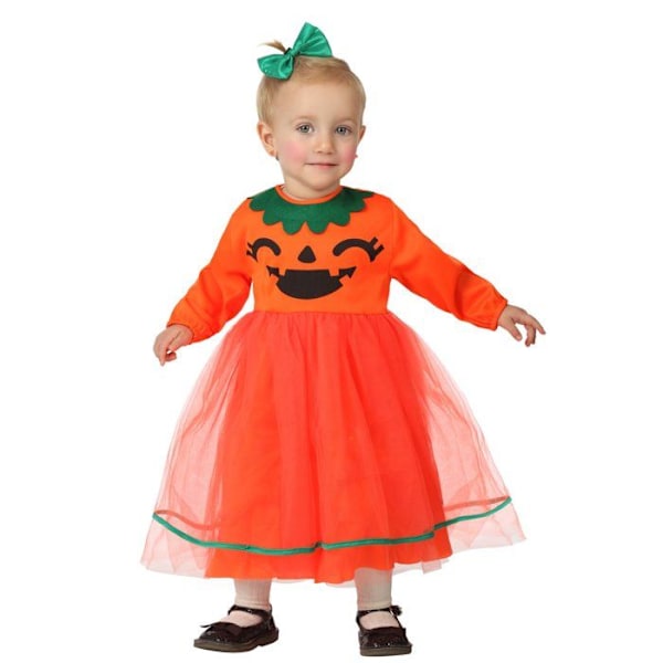 Tyttövauvan kurpitsa-asu 12-24 kk - ATOSA - pitsimekko ja sanka - Halloween Orange
