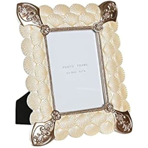 Fotoram - DKD HEMDEKOR - Standard - Vit - Glas, Koppar, Harts - 22,8 x 2,6 x 28,6 cm Vit