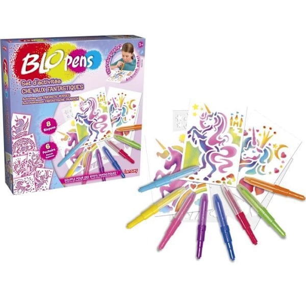Sæt af aktiviteter Fantastiske Heste - LANSAY - BLOPENS - Airbrush-effekt - Fra 5 år