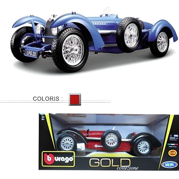 BBurago Samleobjekt i metal 1/18 Bugatti type 59 Bugatti Type 59